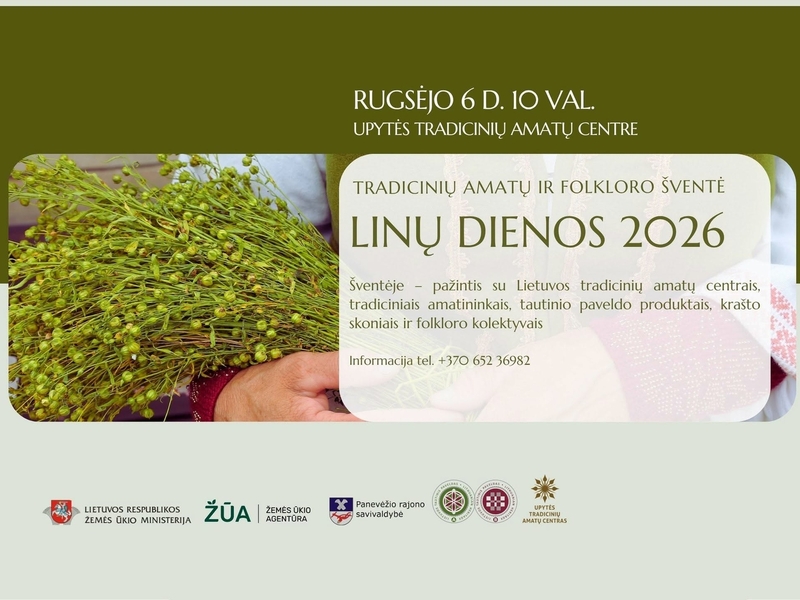 Tradicinių amatų ir folkloro šventė „Linų dienos 2026“
