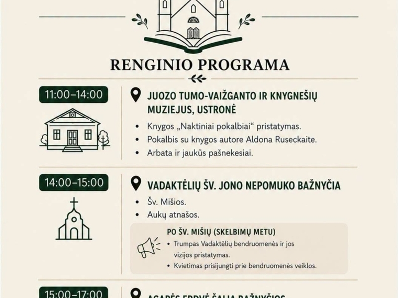 Vaižgantinės Vadaktėliuose 2026