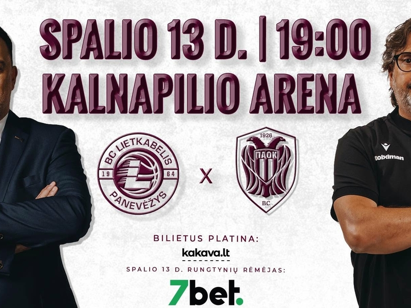 Europos taurės rungtynės: Panevėžys „Lietkabelis“ – Salonikų „PAOK“