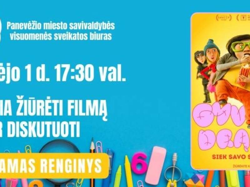 NEMOKAMA filmo „Gyvenk drąsiai" peržiūra + diskusija