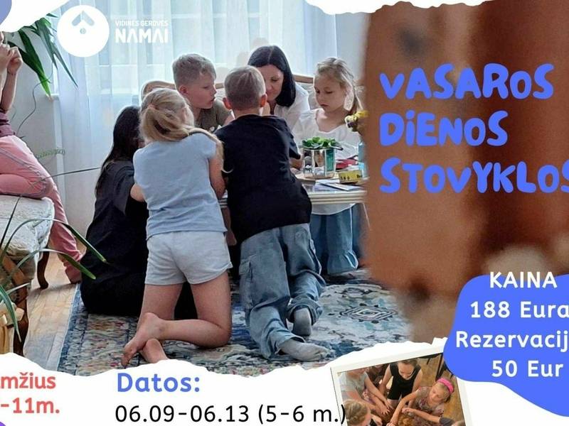 Vasaros DIENOS stovyklos!!!