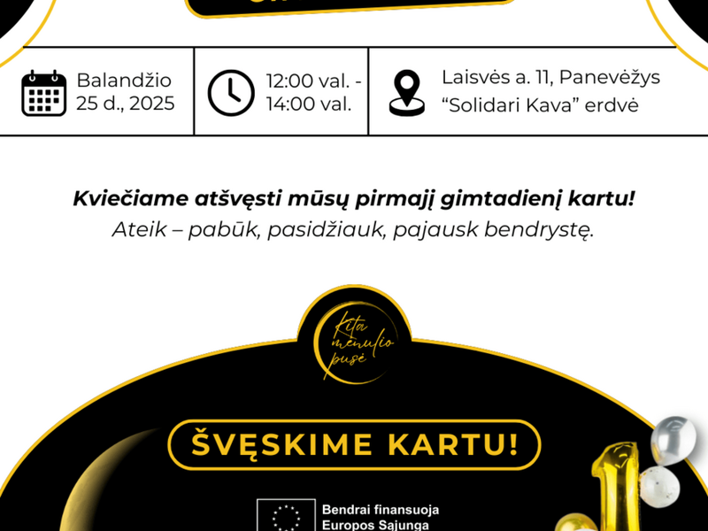 Pirmasis „Socialinių dirbtuvių“ gimtadienis – švęskime kartu!