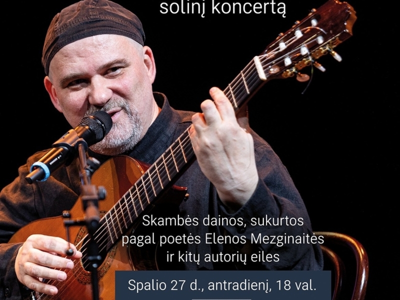 Dainų kūrėjo ir atlikėjo Aido Giniočio solinis koncertas