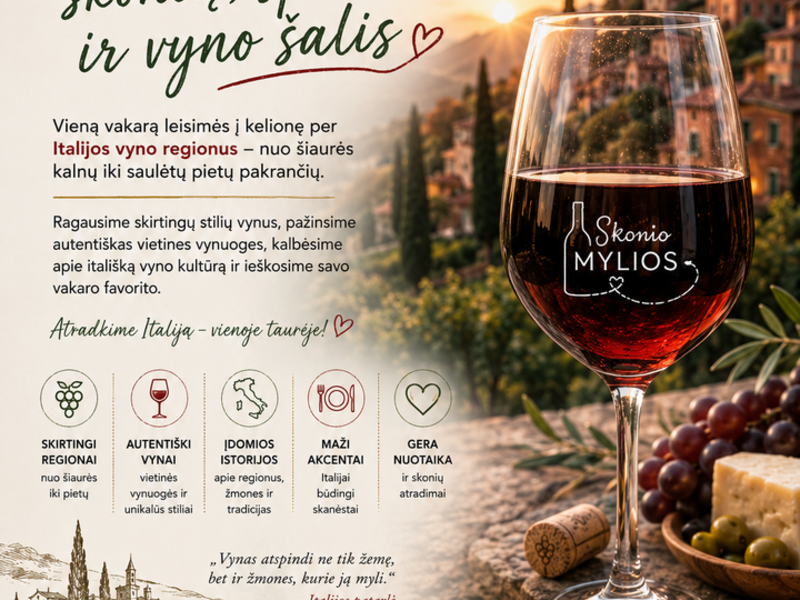 Kelionė vyno taurėje į Italija 
