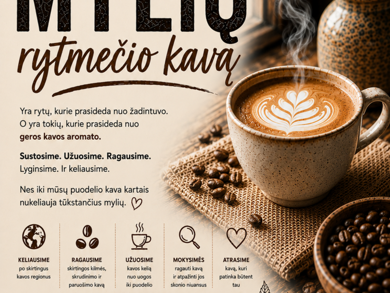 MYLIU RYTMEČIO KAVĄ