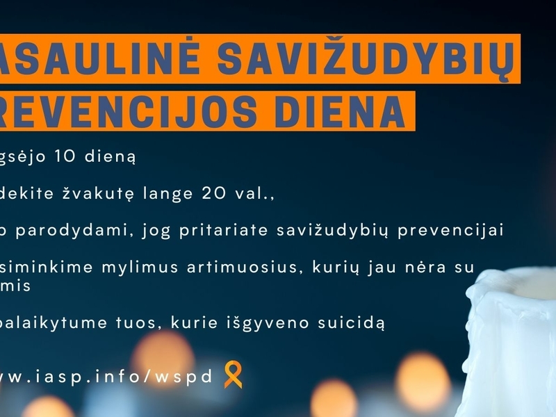 Pasaulinės savižudybių prevencijos dienos minėjimas
