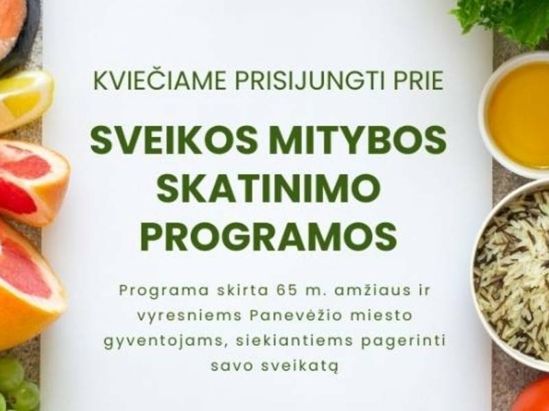 Nemokama sveikos mitybos skatinimo programa 65 m.+ gyventojams