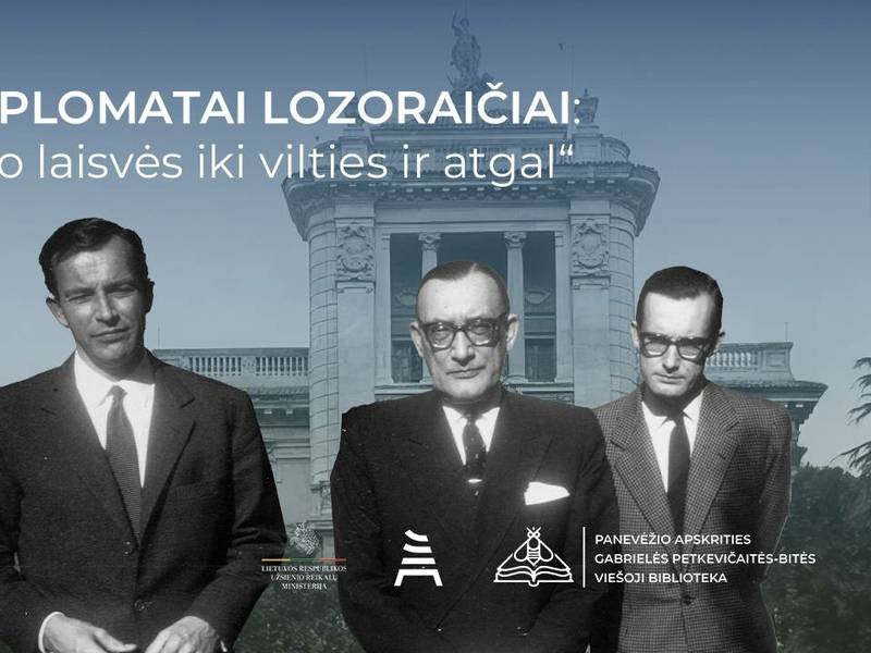 Paskaita „Diplomatai Lozoraičiai: nuo laisvės iki vilties ir atgal“