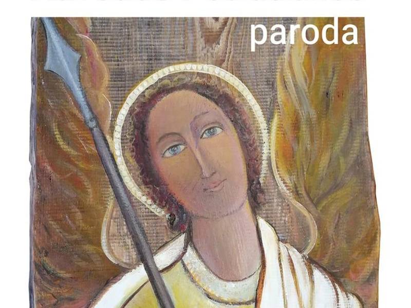 Ant medžio tapytų angelų parodos „Kalėdų belaukiant“ pristatymas