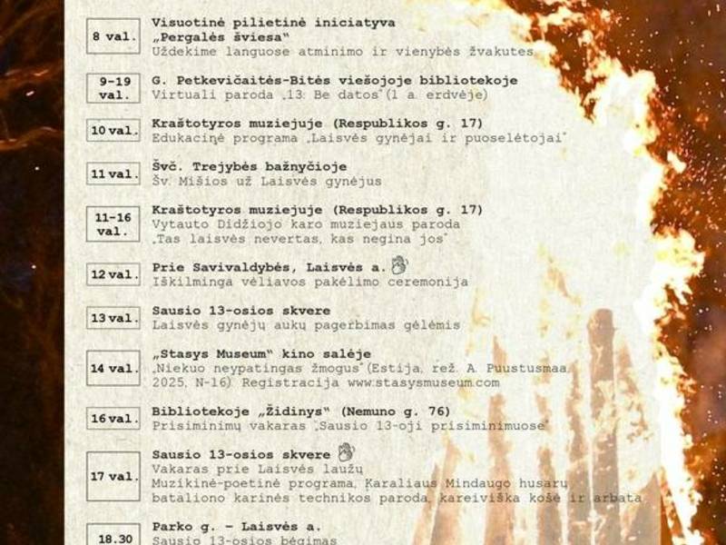 LAISVĖS GYNĖJŲ DIENA – SAUSIO 13-OJI