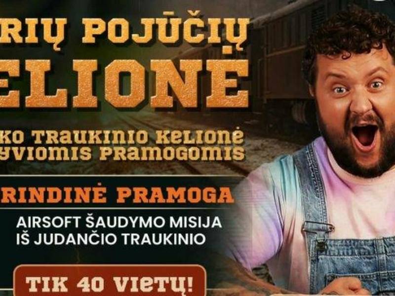„Aštrių pojūčių kelionė“ su traukiniu