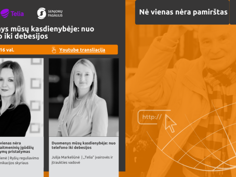 Nuotolinė paskaita „Duomenys Jūsų kasdienybėje: nuo telefono iki debesijos“