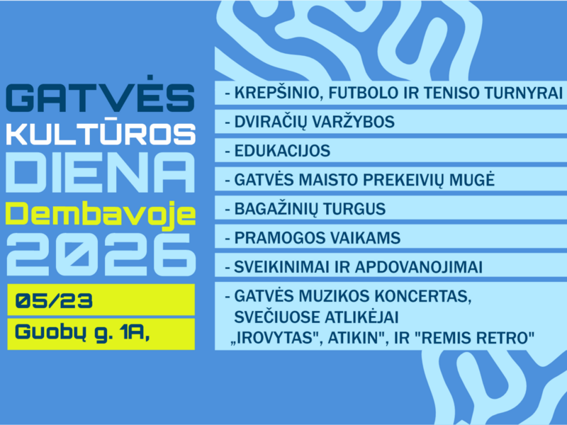 Gatvės kultūros diena Dembavoje 2026