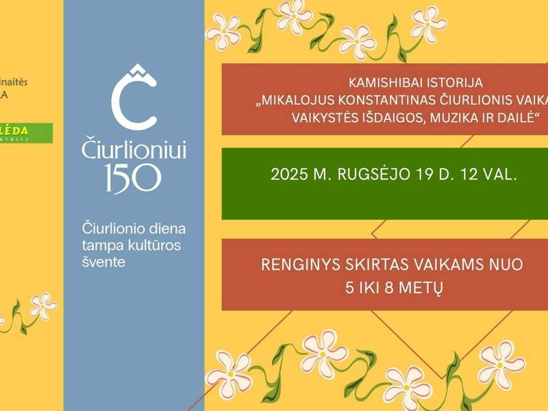 Kamishibai istorija vaikams „Mikalojus Konstantinas Čiurlionis vaikams: vaikystės išdaigos, muzika ir dailė“