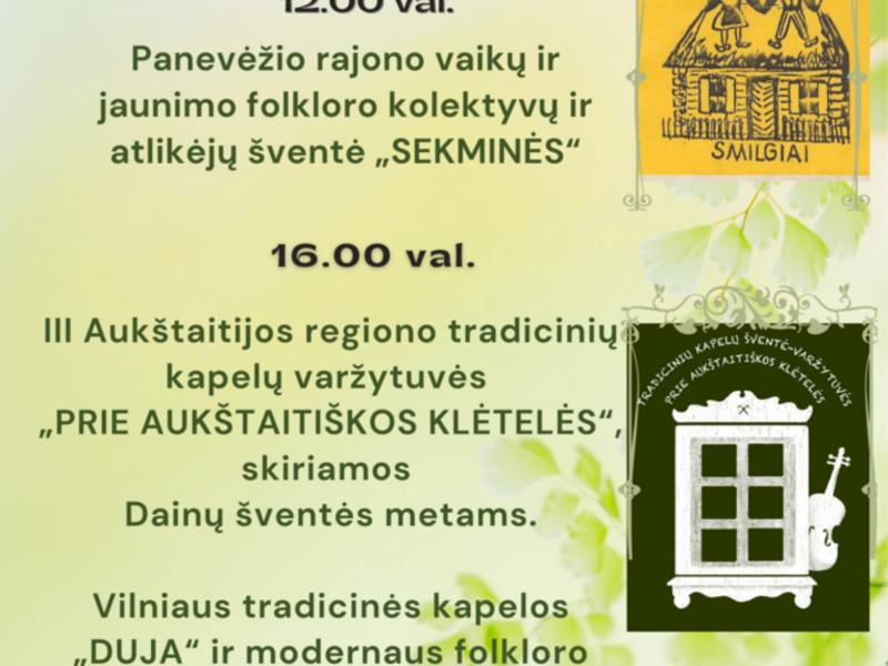 Panevėžio rajono vaikų ir jaunimo folkloro kolektyvų ir atlikėjų šventė „Sekminės“